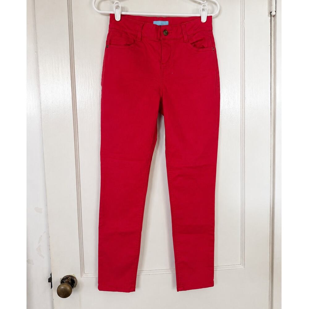 Draper James RSVP Red Skinny Ankle Pants Size 2